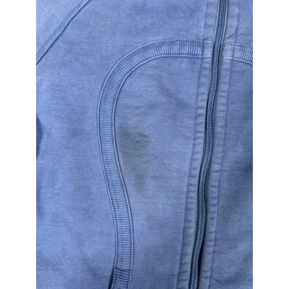 Vintage Lululemon Scuba Hoodie Womens‎ 6 Rocksteady Blue Cotton Fleece Full Zip - Picture 9 of 16